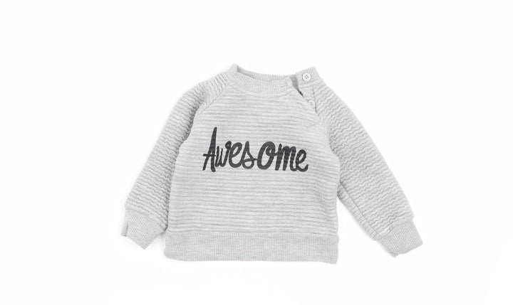early days Boys Grey   Pullover Jumper Size 6-9 Months