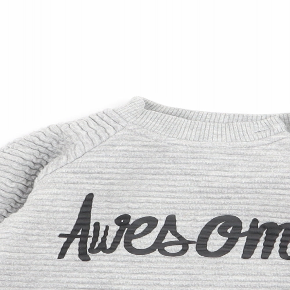 early days Boys Grey   Pullover Jumper Size 6-9 Months