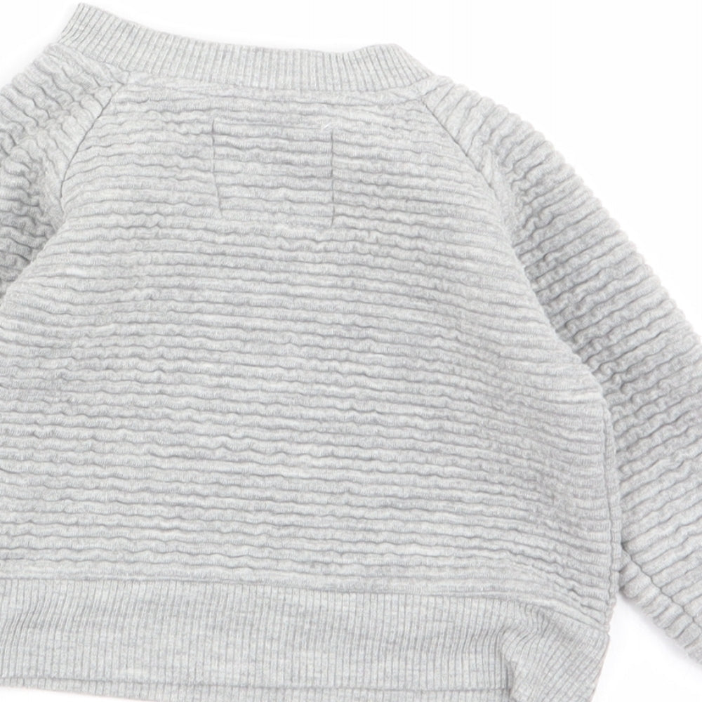early days Boys Grey   Pullover Jumper Size 6-9 Months