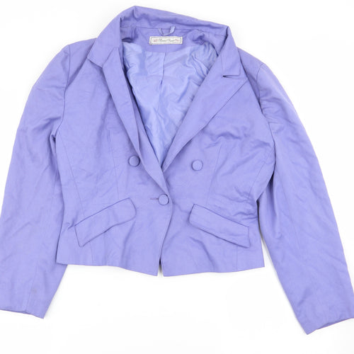 Yessica Womens Purple   Jacket Blazer Size 14