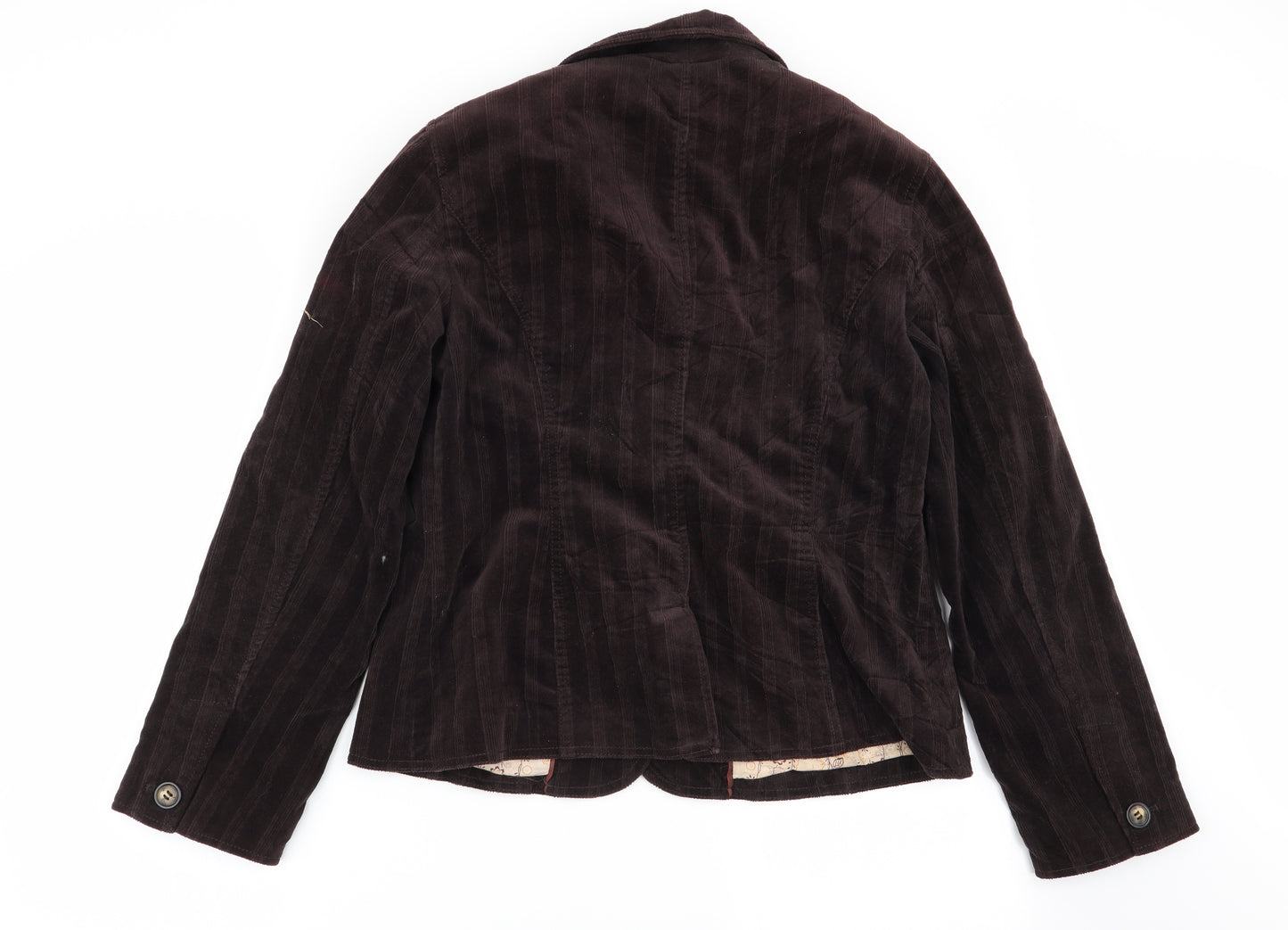 NEXT Womens Brown Striped  Jacket Blazer Size 14