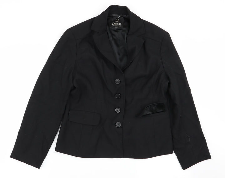 celia b Womens Black Jacket Blazer Size 16