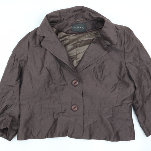 alex and co Womens Brown   Jacket Blazer Size 18