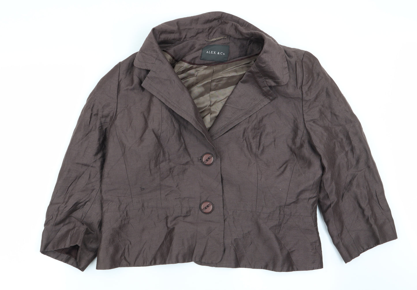 alex and co Womens Brown   Jacket Blazer Size 18