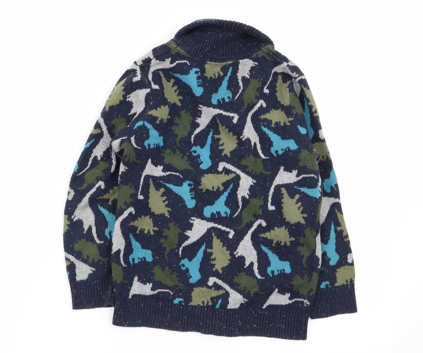 TU Boys Multicoloured Animal Print  Cardigan Jumper Size 5-6 Years