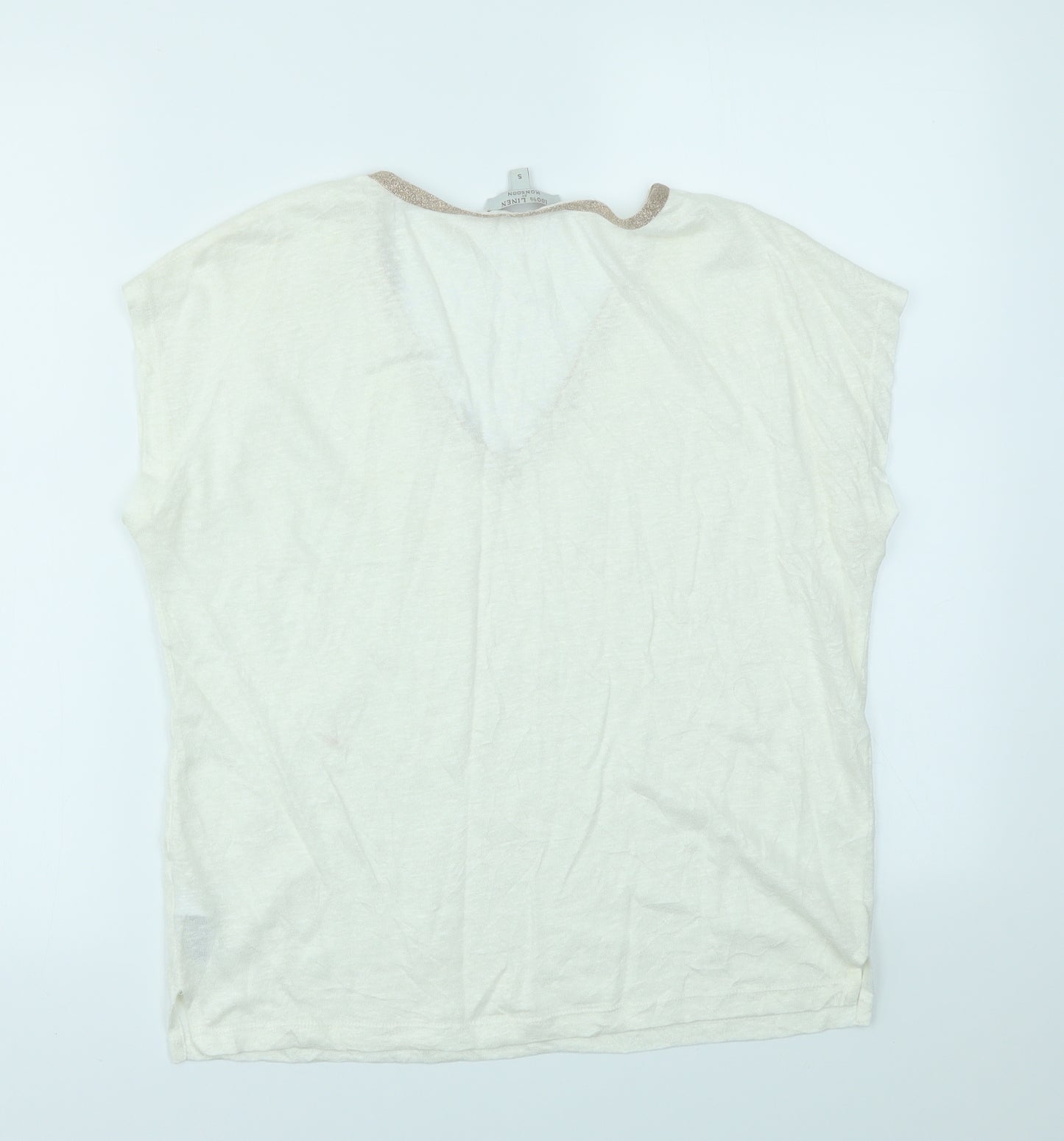 Monsoon Womens Ivory   Basic T-Shirt Size S