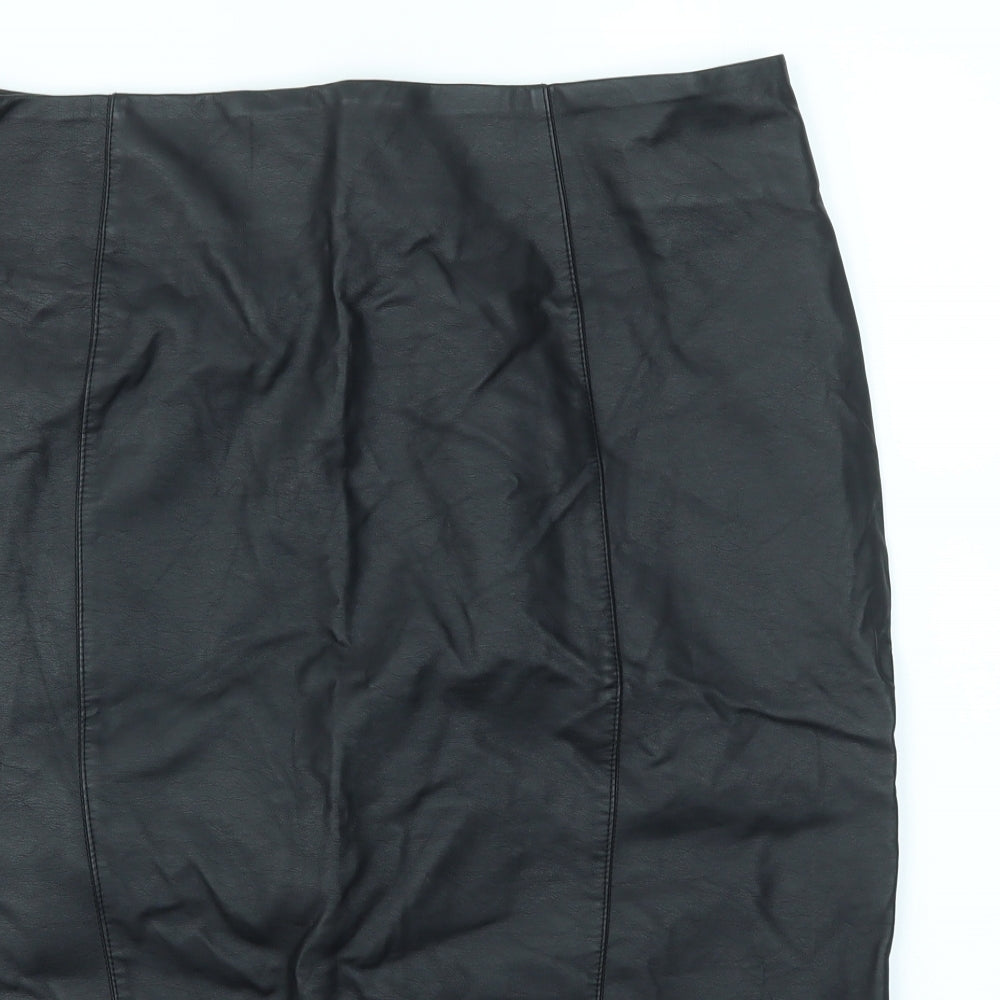 Kardashian Kollection Womens Black   A-Line Skirt Size 18