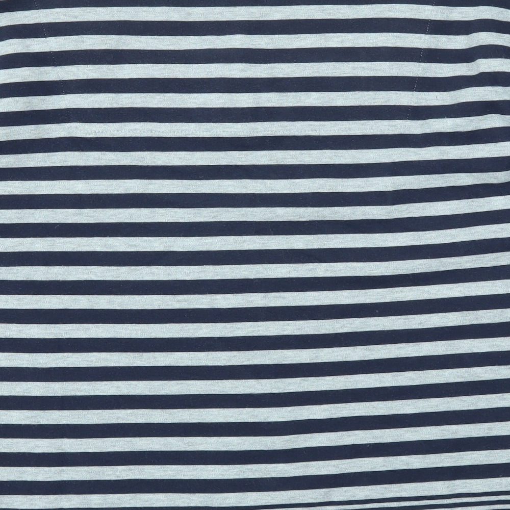 DASH Womens Blue Striped  Basic Polo Size 22
