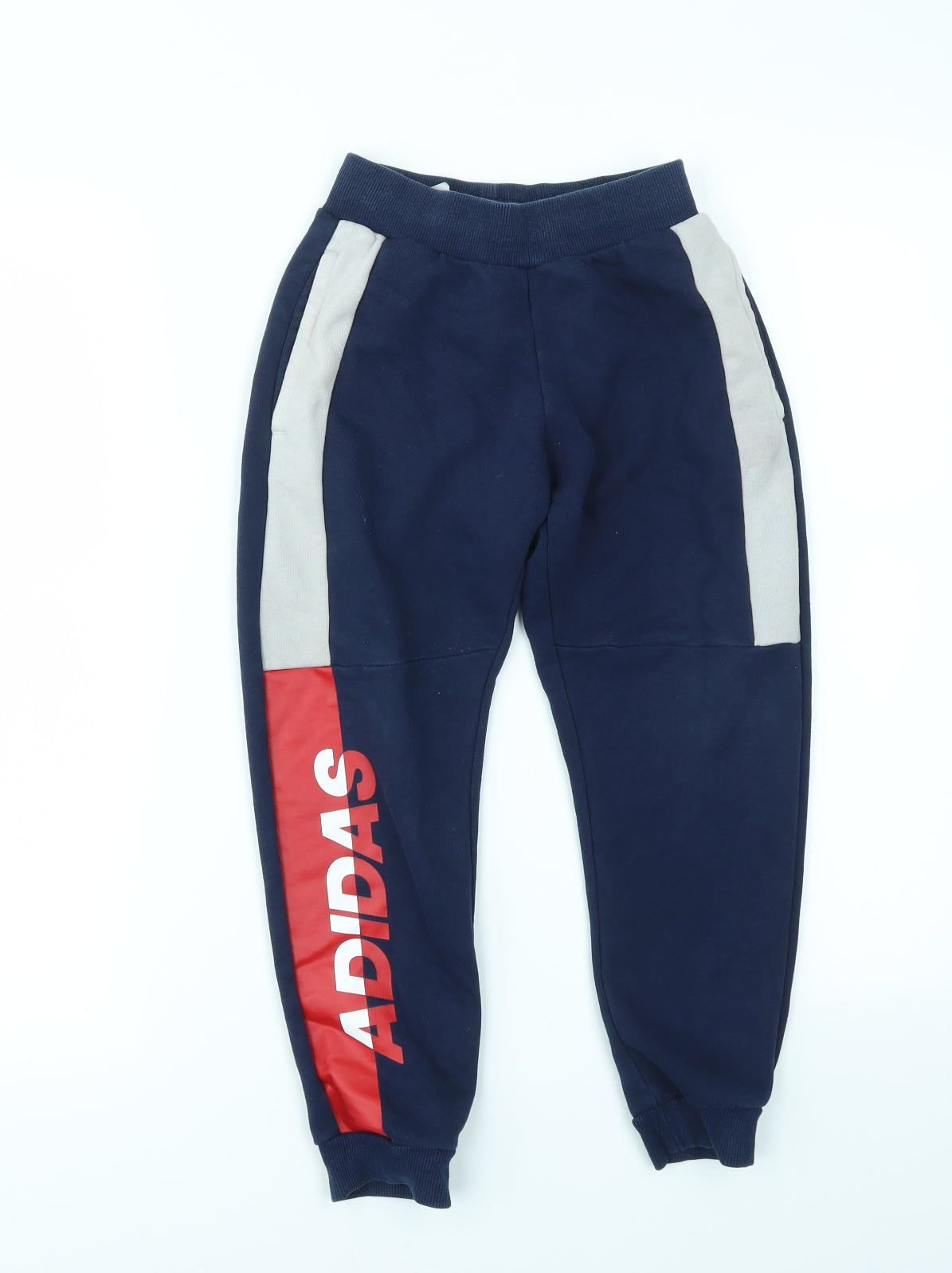 adidas Boys Blue   Jogger Trousers Size 6-7 Years