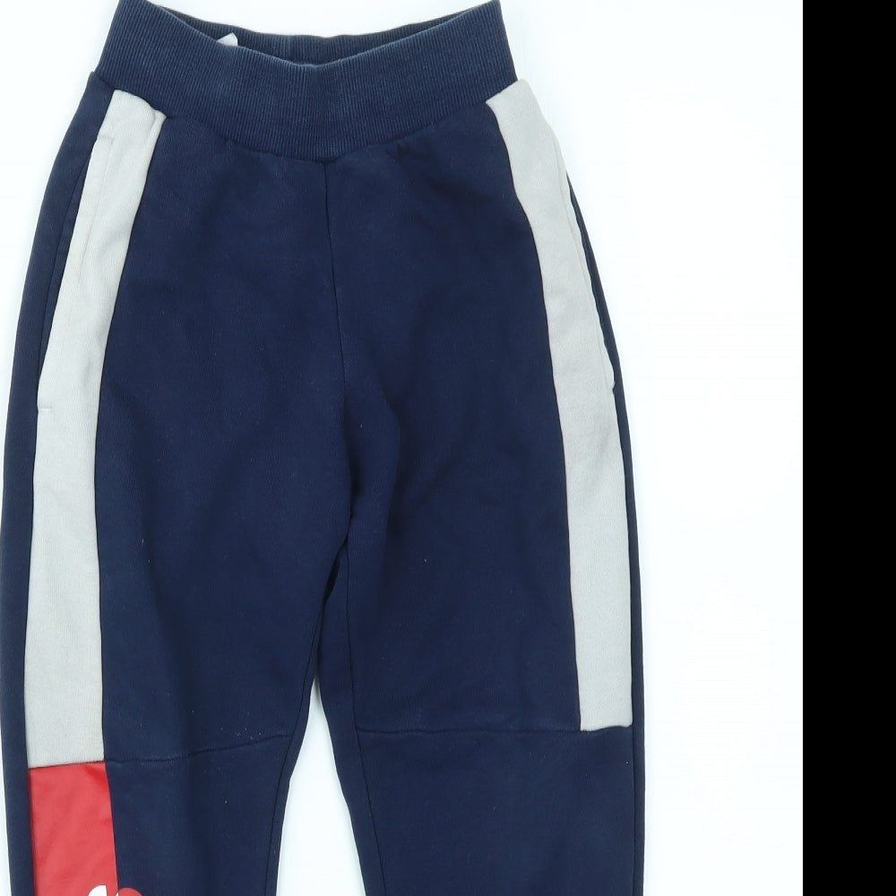 adidas Boys Blue   Jogger Trousers Size 6-7 Years