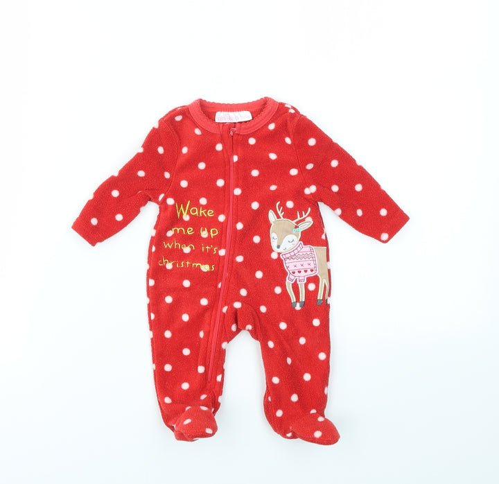 SO CUTE Boys Red Geometric Cami Bodysuit Size 3-6 Months