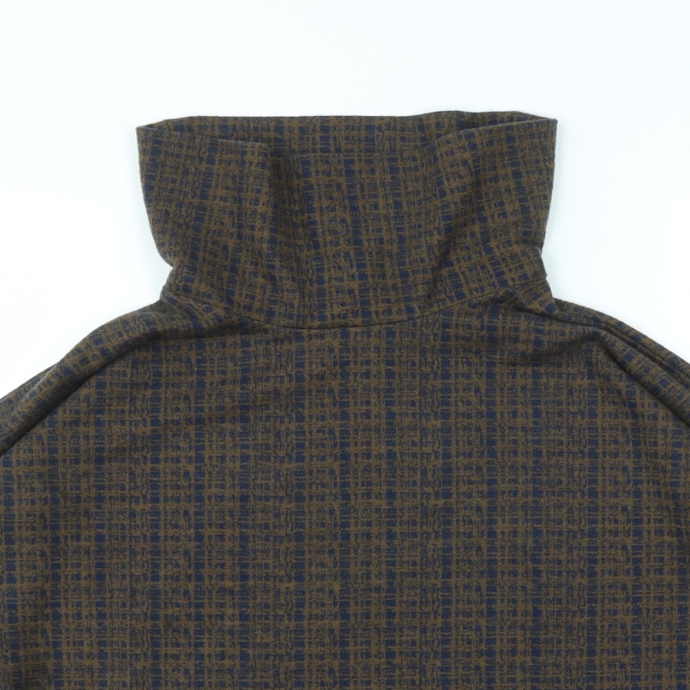NEXT Womens Brown Geometric  Basic T-Shirt Size 8