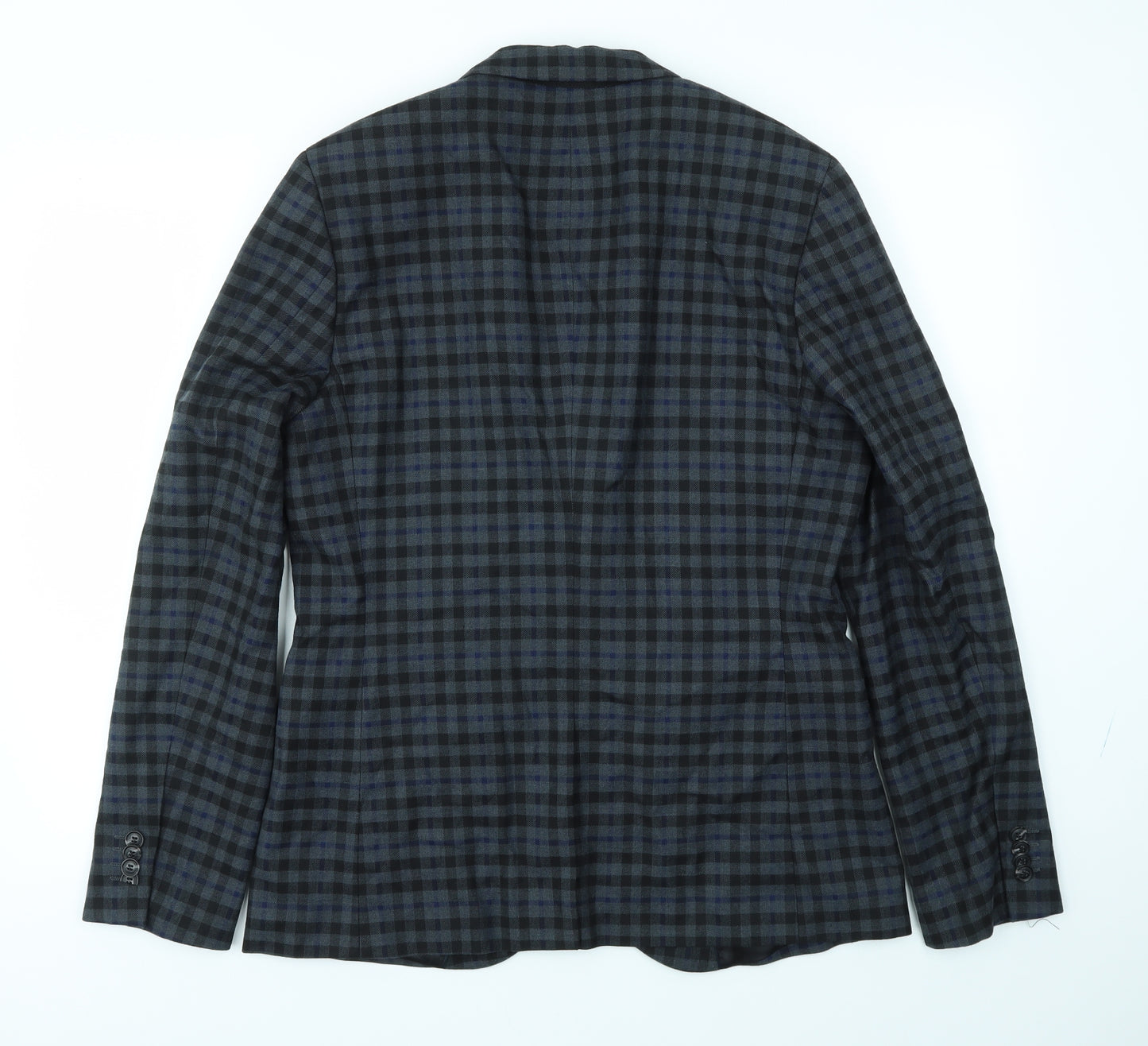 Topman Mens Blue Check  Jacket Blazer Size 40