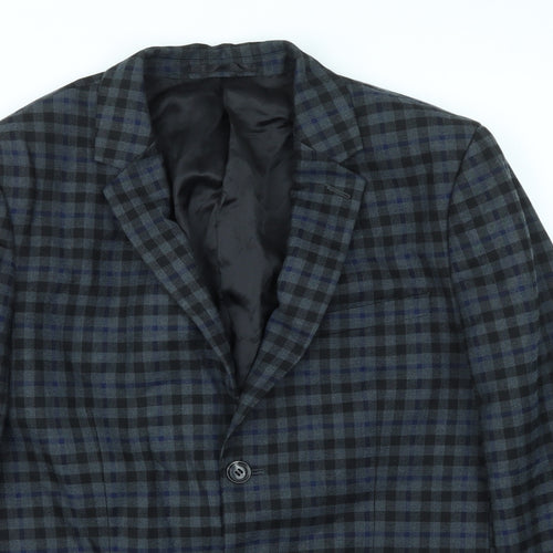 Topman Mens Blue Check  Jacket Blazer Size 40