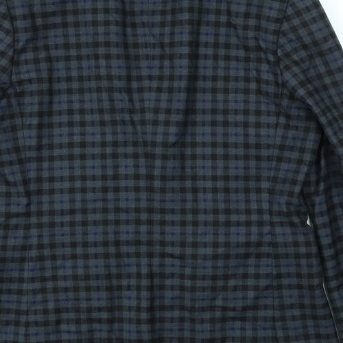 Topman Mens Blue Check  Jacket Blazer Size 40