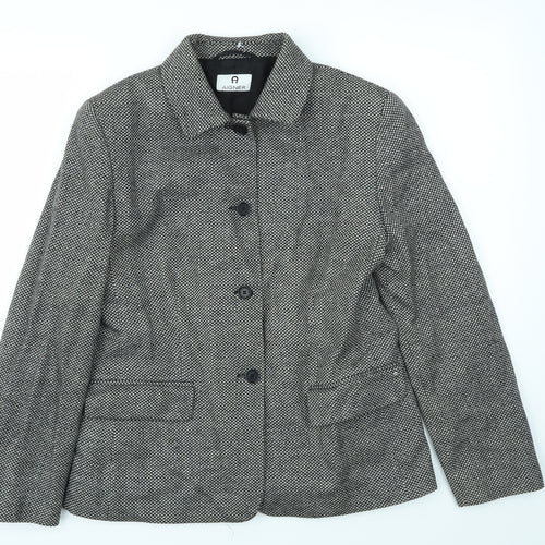 Aigner Womens Grey Check  Jacket Blazer Size 16