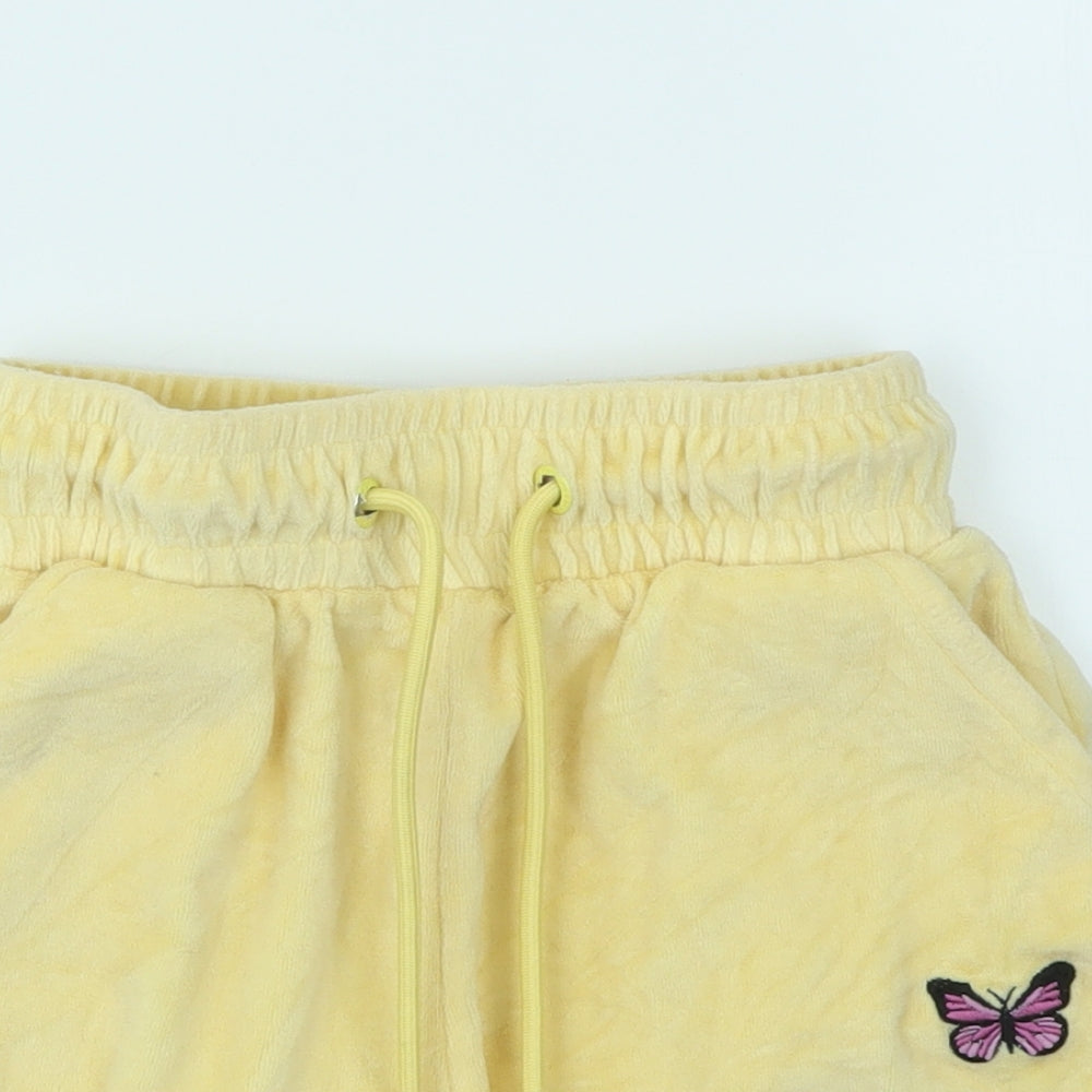 BERKSHKA Girls Yellow   Cut-Off Shorts Size XS