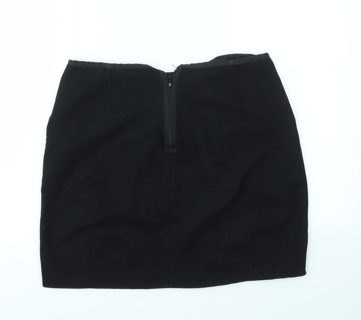 IN WEAR  Womens Black Houndstooth  A-Line Skirt Size 14