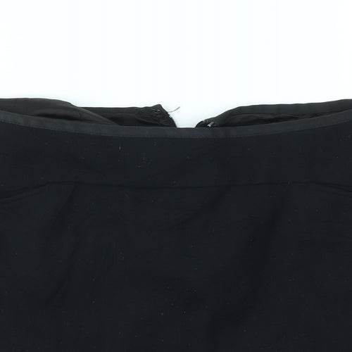 IN WEAR  Womens Black Houndstooth  A-Line Skirt Size 14