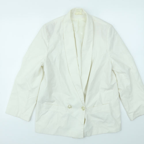 Preworn Womens Ivory   Jacket Blazer Size 12