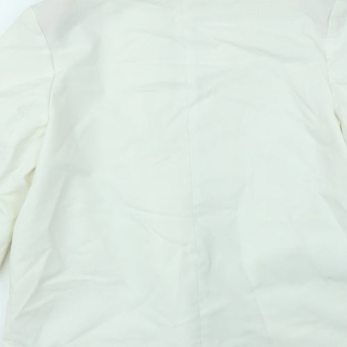 Preworn Womens Ivory   Jacket Blazer Size 12