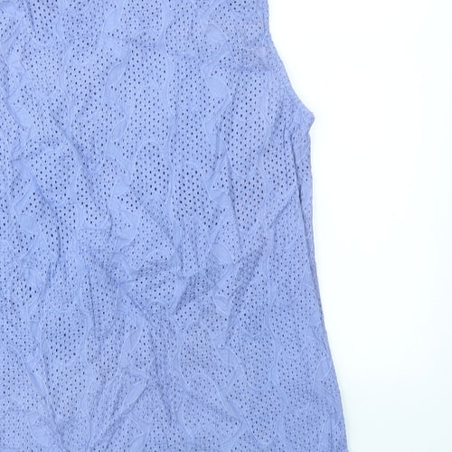 Lily Ella Womens Purple   Basic T-Shirt Size 10