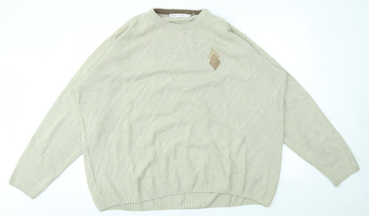 EWM Mens Beige   Pullover Sweatshirt Size XL