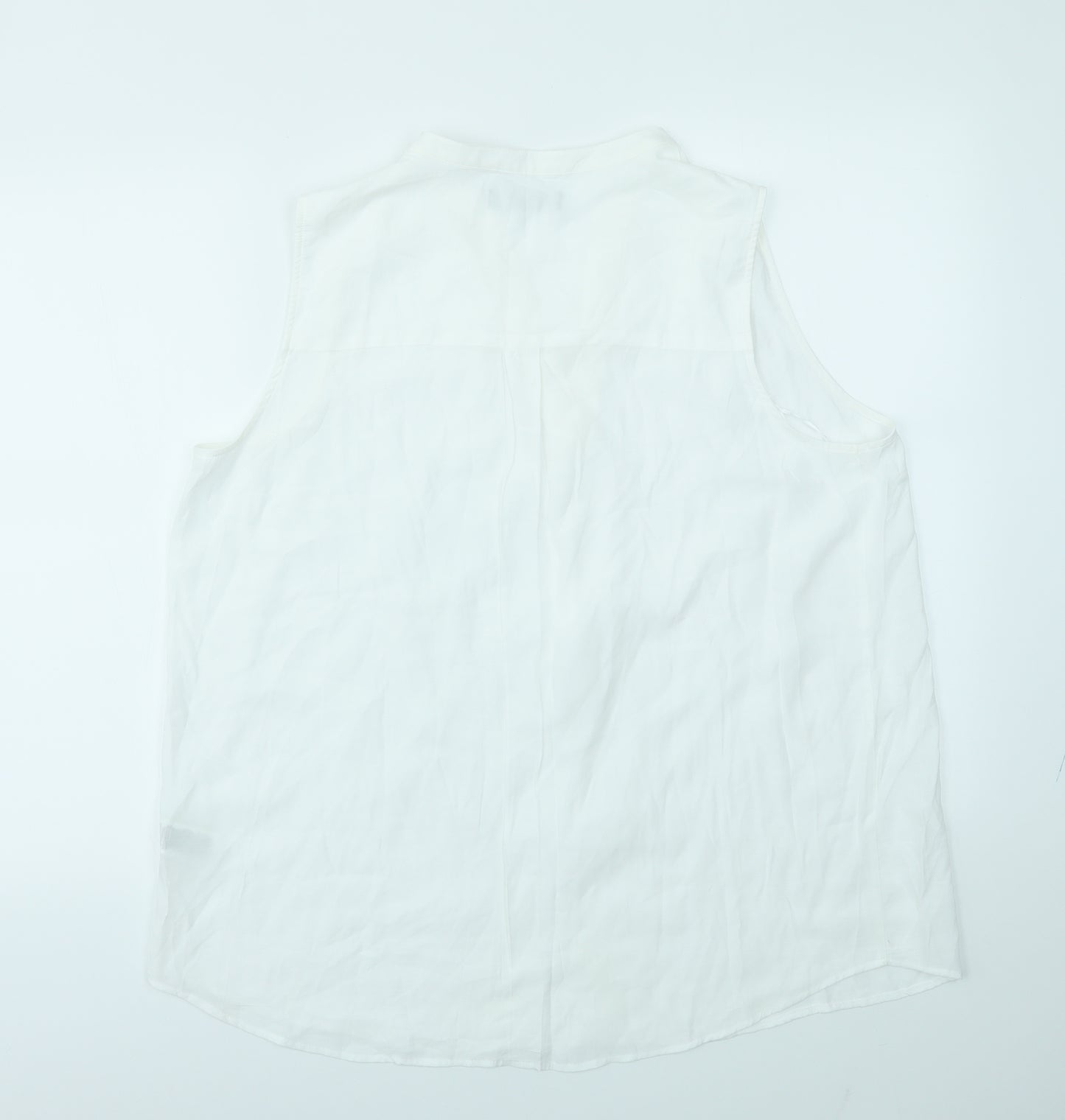 M&S Womens White   Basic Blouse Size 18
