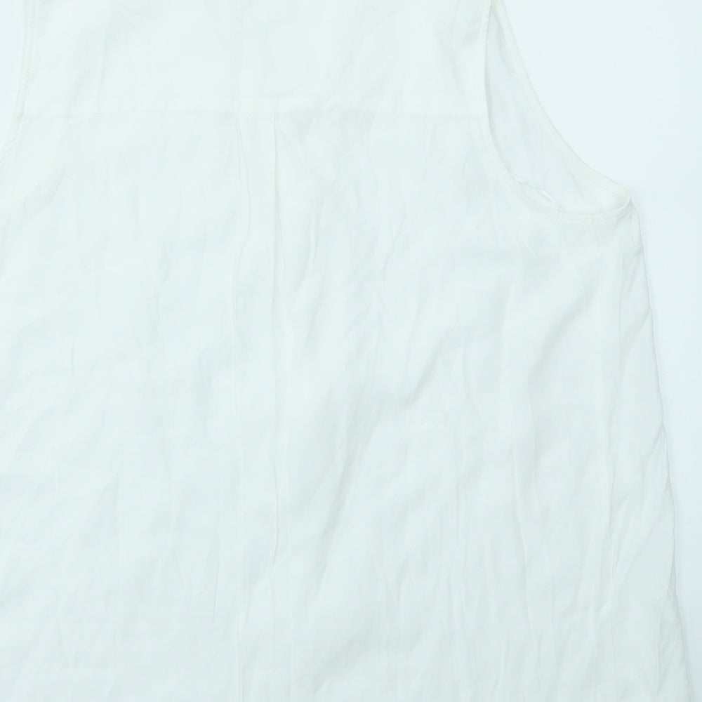 M&S Womens White   Basic Blouse Size 18