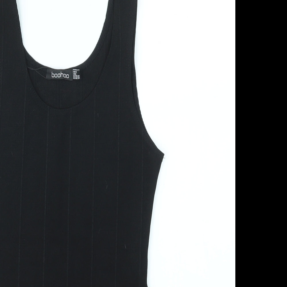 Boohoo Womens Black   Bodysuit One-Piece Size 10