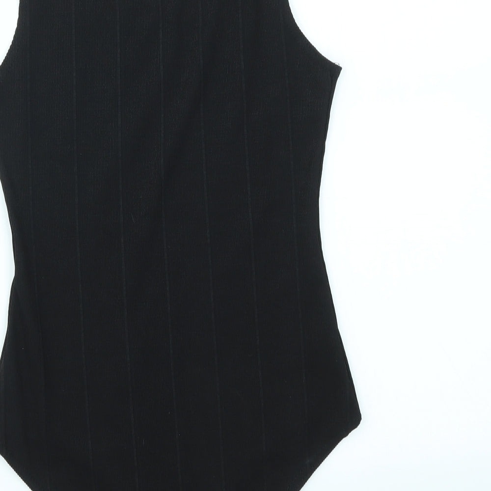 Boohoo Womens Black   Bodysuit One-Piece Size 10