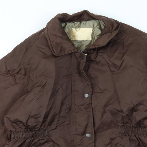 BHS Womens Brown Houndstooth  Jacket Coat Size 14