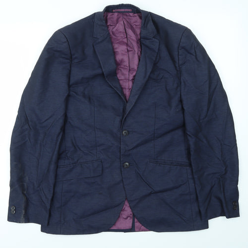 T&W Mens Blue   Jacket Blazer Size 38