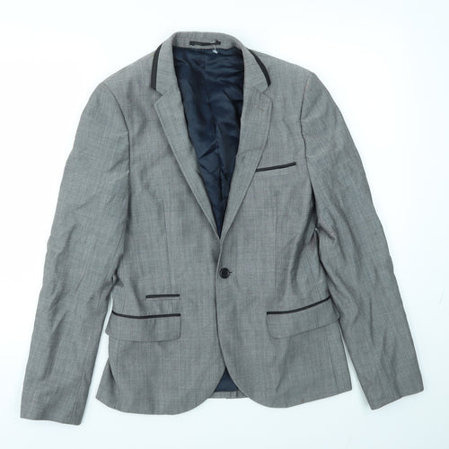 Topman Mens Grey   Jacket Blazer Size 36