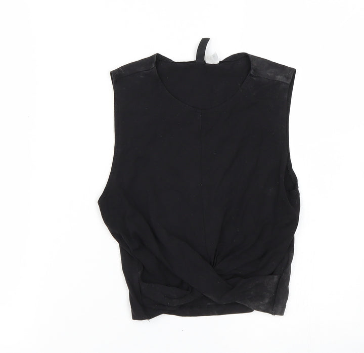 H&M Womens Black Cropped Tank Size S
