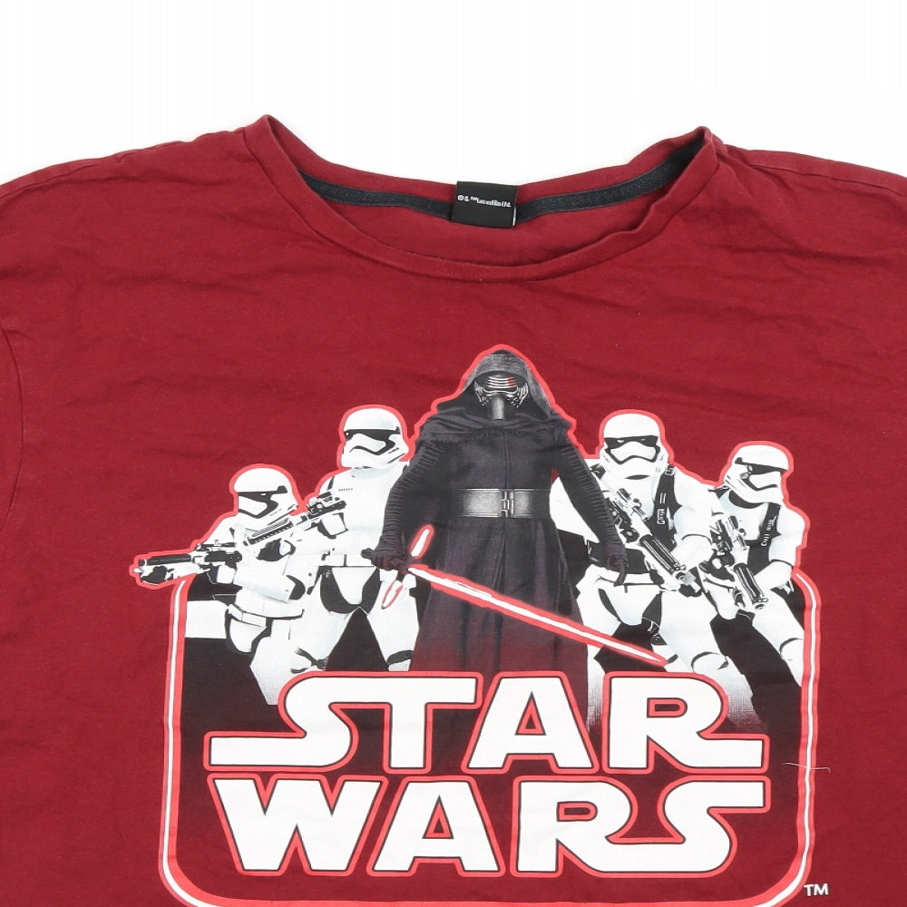 George Mens Red    T-Shirt Size XL  - Star Wars