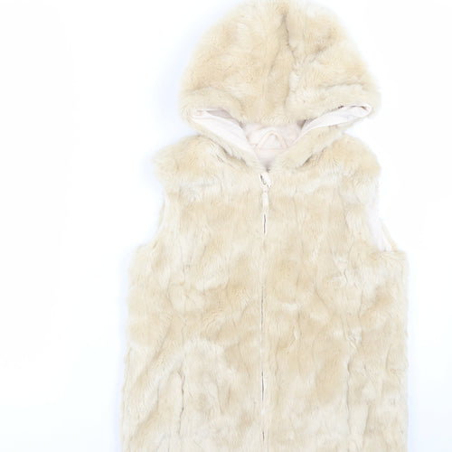 Nutmeg Girls Beige   Full Zip Hoodie Size 9-10 Years