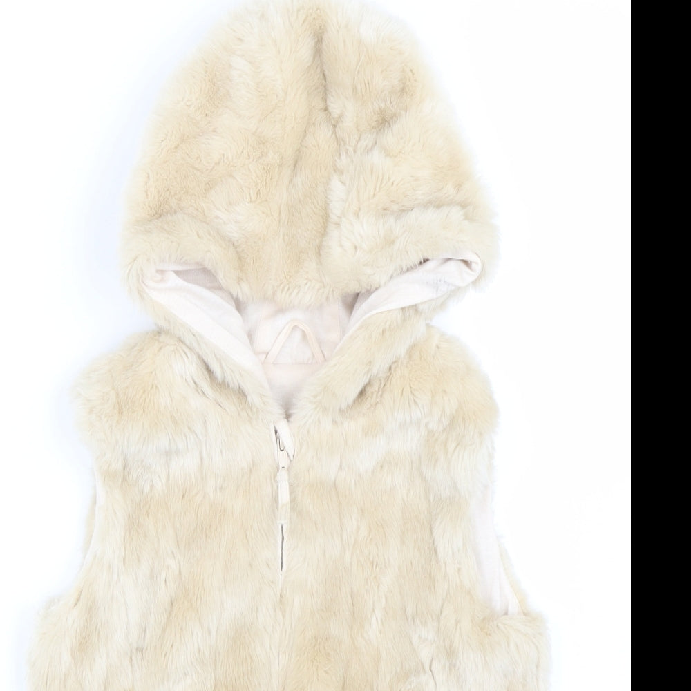 Nutmeg Girls Beige   Full Zip Hoodie Size 9-10 Years
