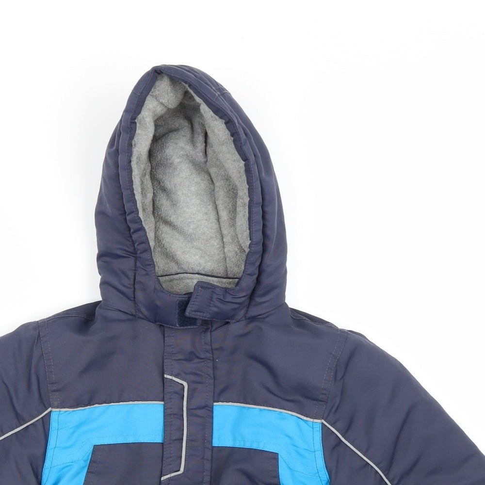 Mothercare Boys Blue   Overcoat Coat Size 2-3 Years