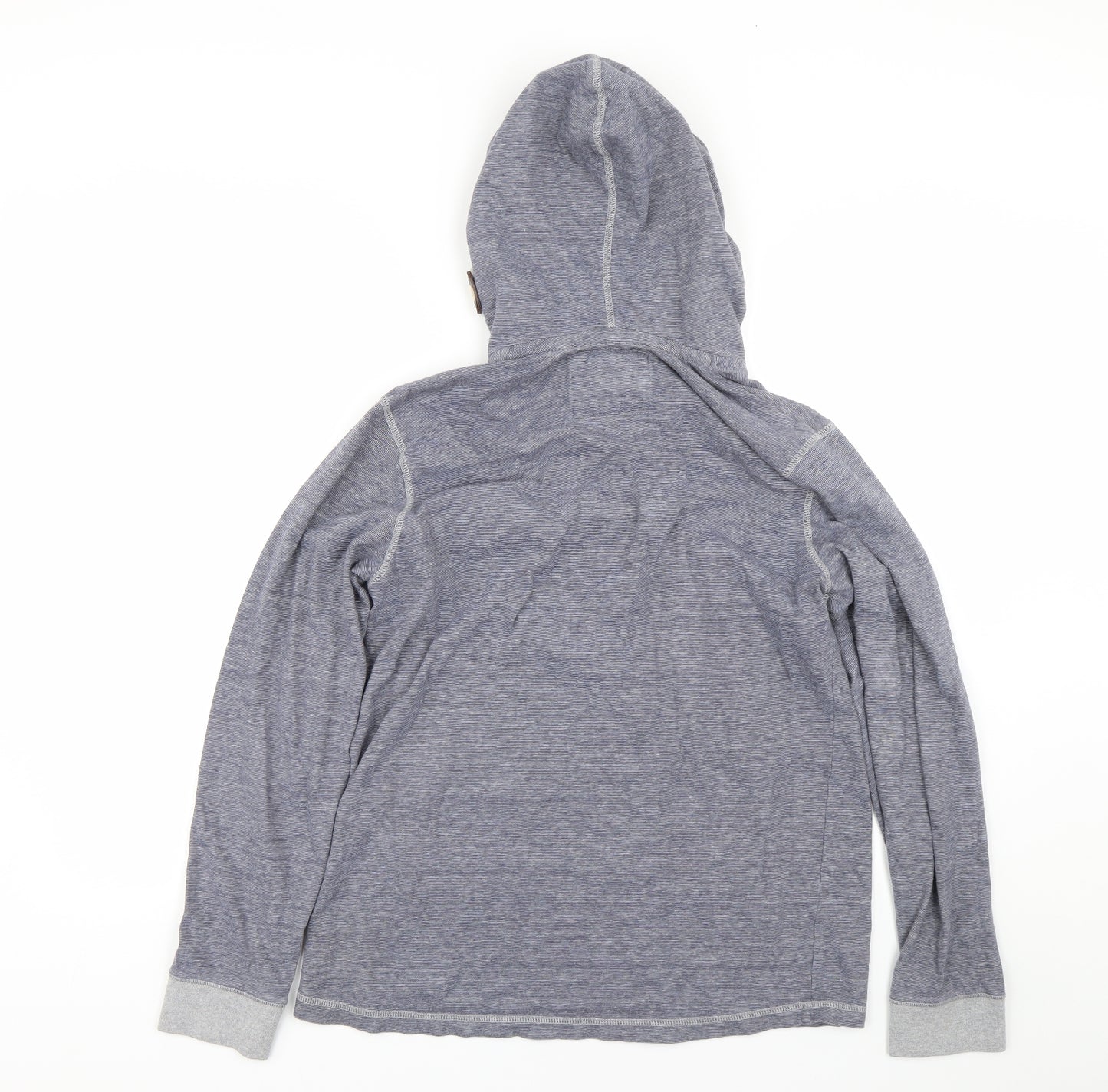 George Womens Blue Striped  Pullover Hoodie Size S