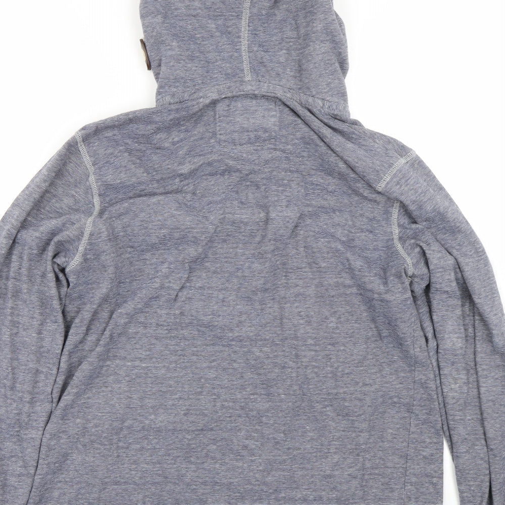George Womens Blue Striped  Pullover Hoodie Size S