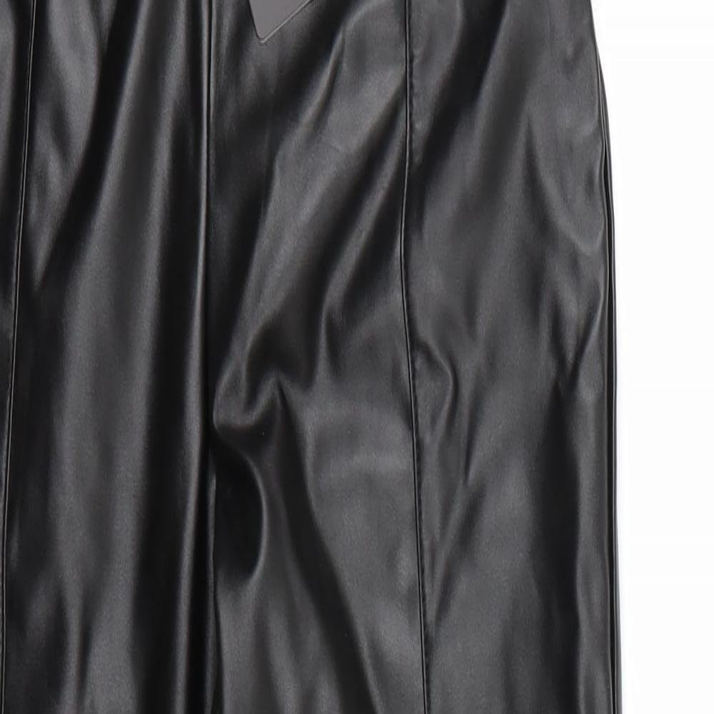PRETTYLITTLETHING Womens Black   Trousers  Size 4 L23 in