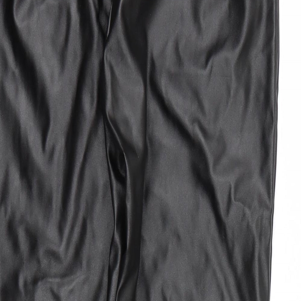PRETTYLITTLETHING Womens Black   Trousers  Size 4 L23 in