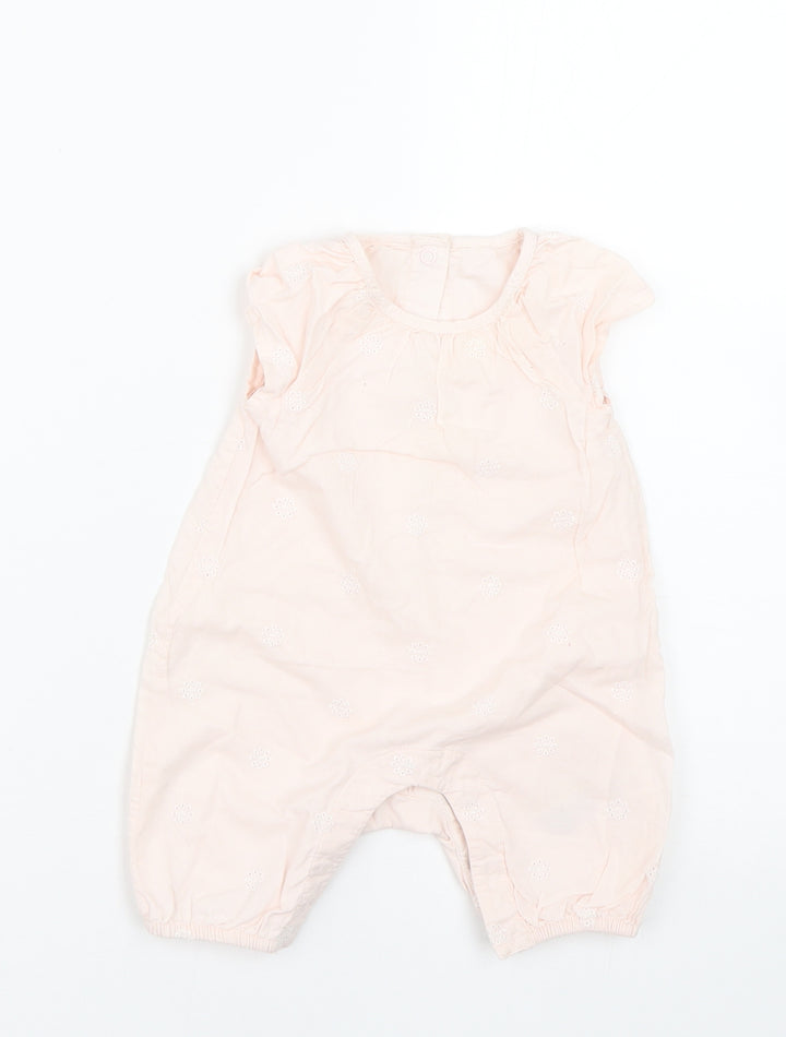 M&S Baby Pink Coverall One-Piece Size 0-3 Months