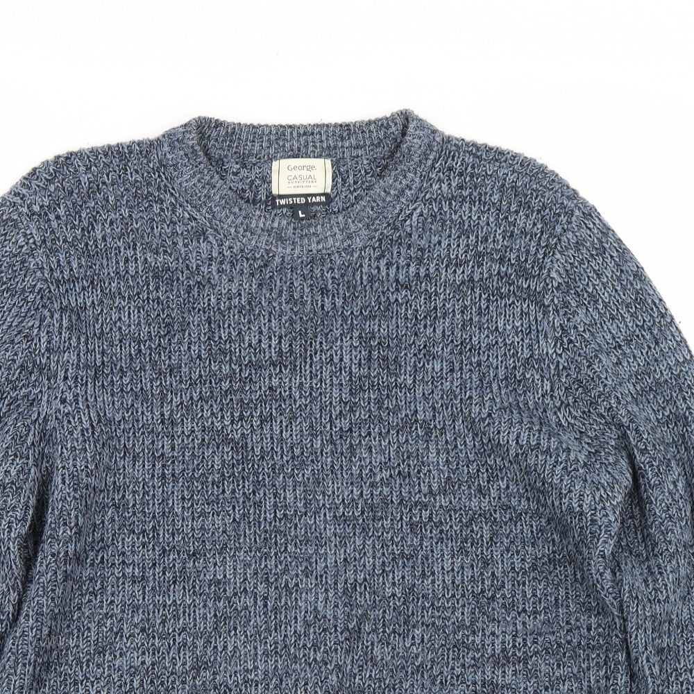 George Mens Blue   Pullover Jumper Size L