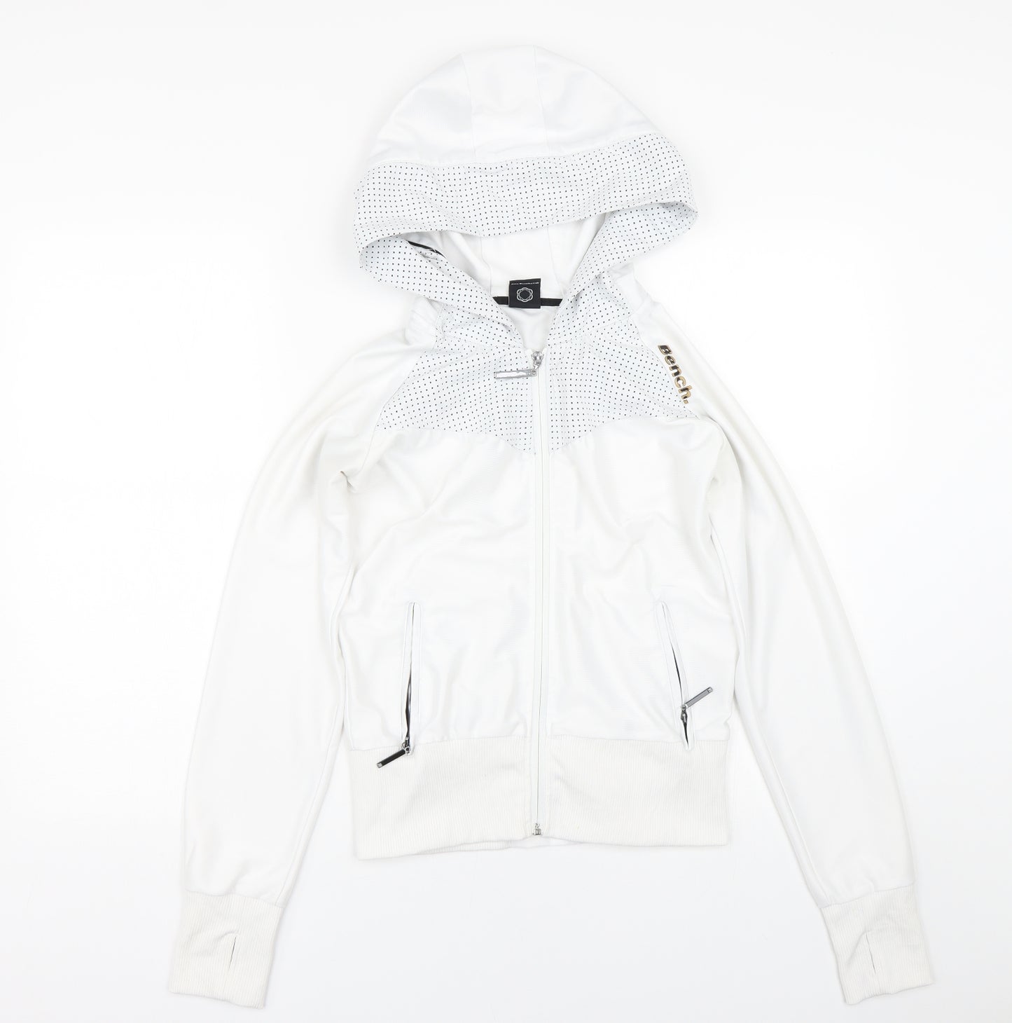 Bench Mens White   Full Zip Hoodie Size S