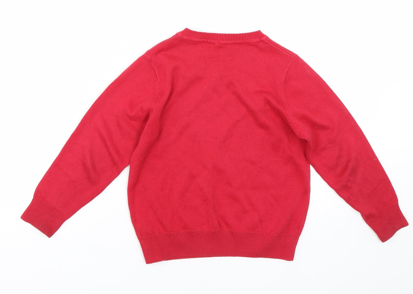 George Boys Red   Pullover Jumper Size 3-4 Years  - School uniform