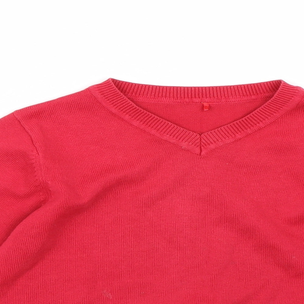 George Boys Red   Pullover Jumper Size 3-4 Years  - School uniform