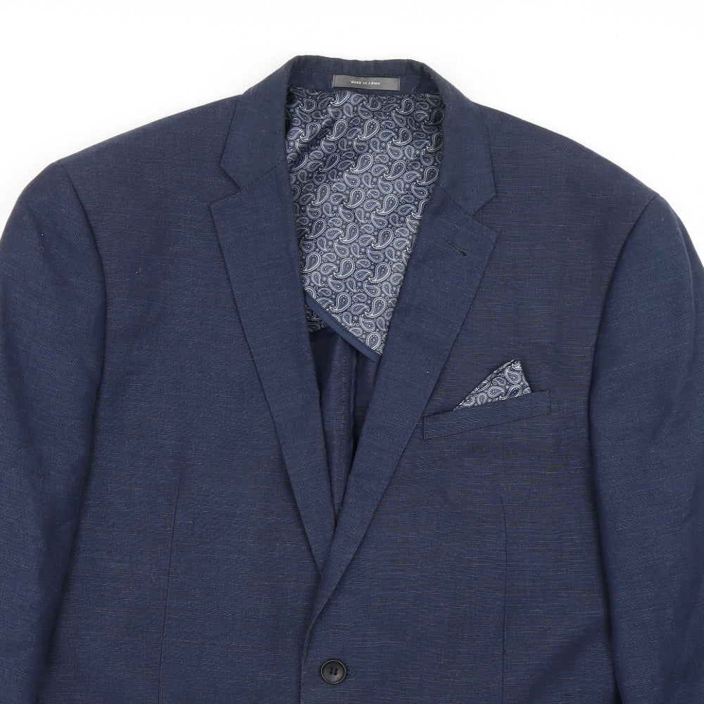 Primark Mens Blue   Jacket Suit Size L