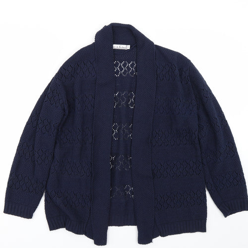 Pure & Natural Womens Blue   Cardigan Jumper Size L